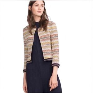 Zara Trafaluc Outerwear Multi-coloured knitted jacket with a boho vibe Size S